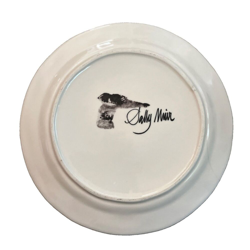 Anthropologie Sally Muir Dog a Day 8.5 Inch Salad Plate Pug Dog - Picture 2 of 2